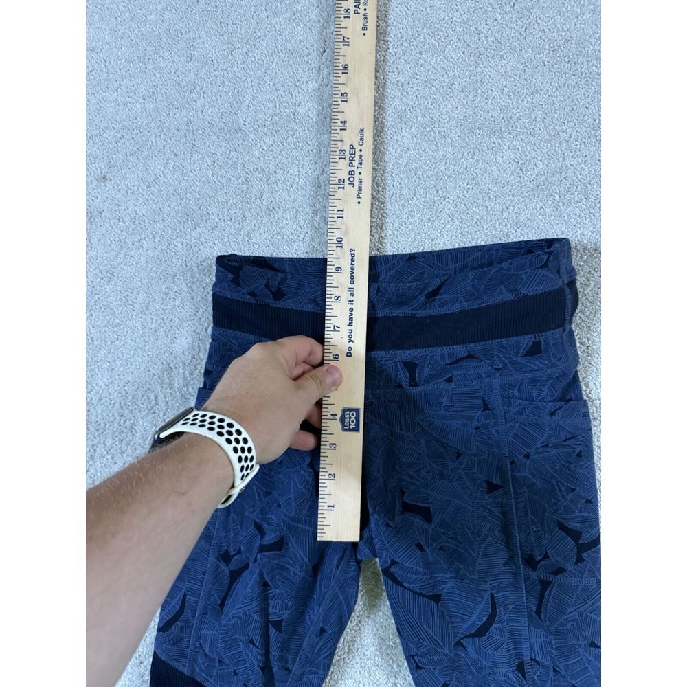 Athleta Women's Tropical Excursion Palm Tree Graphic Print Blue Jogger Leggings - Picture 6 of 6